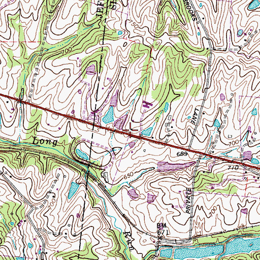 Topographic Map of Humes Station (historical), KY