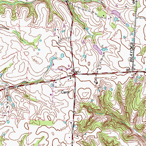 Topographic Map of Lawrence Post Office (historical), KY