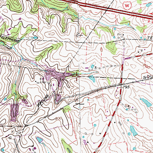 Topographic Map of Lincoln Ridge Post Office (historical), KY