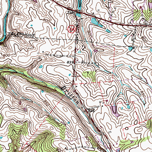 Topographic Map of Sleadd School (historical), KY