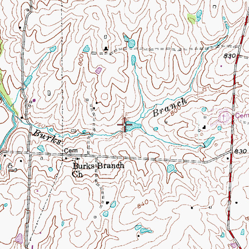 Topographic Map of Todds Pond, KY