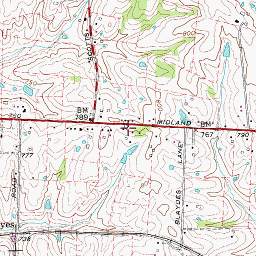 Topographic Map of Beechwood Church (historical), KY