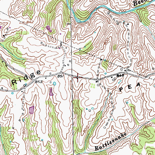 Topographic Map of Pea Ridge School (historical), KY
