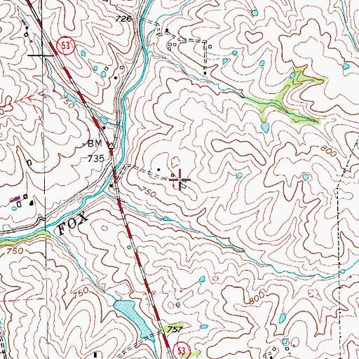 Topographic Map of Wall Spring (historical), KY
