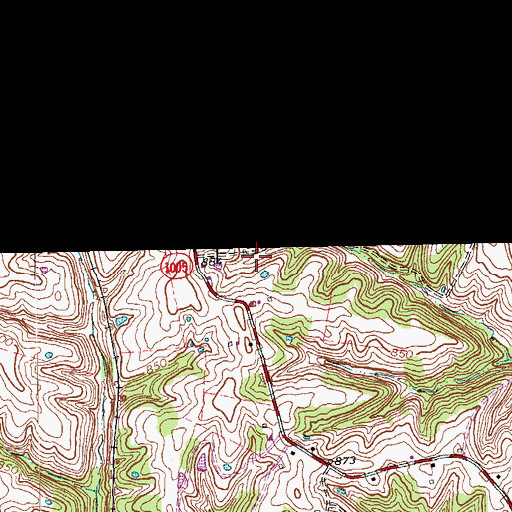 Topographic Map of Walnut Grove School (historical), KY