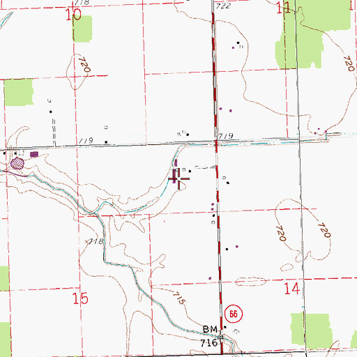 Topographic Map of Apple Creek Farm, OH