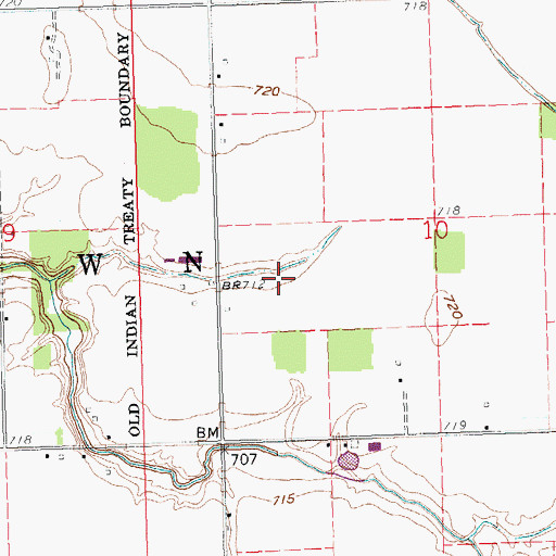 Topographic Map of Cherry Grove Farm, OH