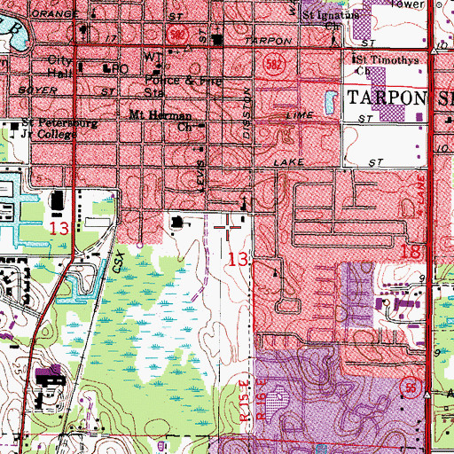 Topographic Map of Dorsett Park, FL