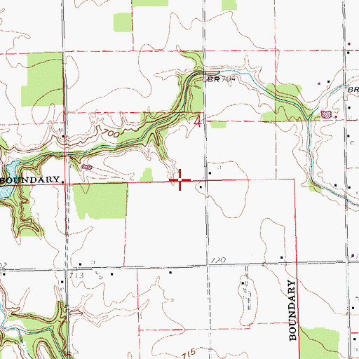 Topographic Map of Indian Hollow Farm, OH