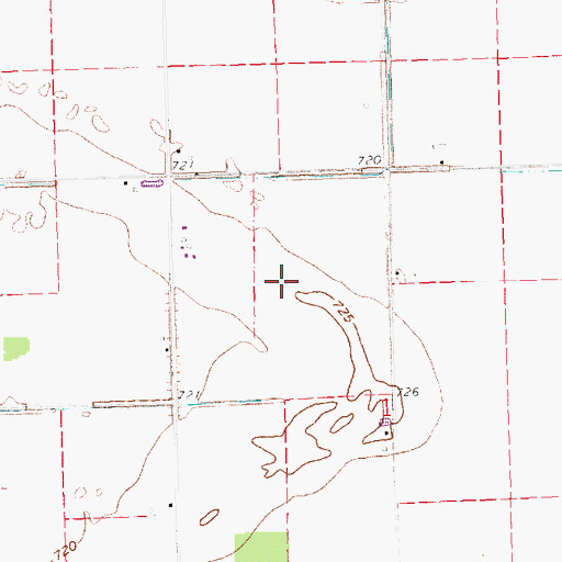 Topographic Map of Andrews Farms, OH