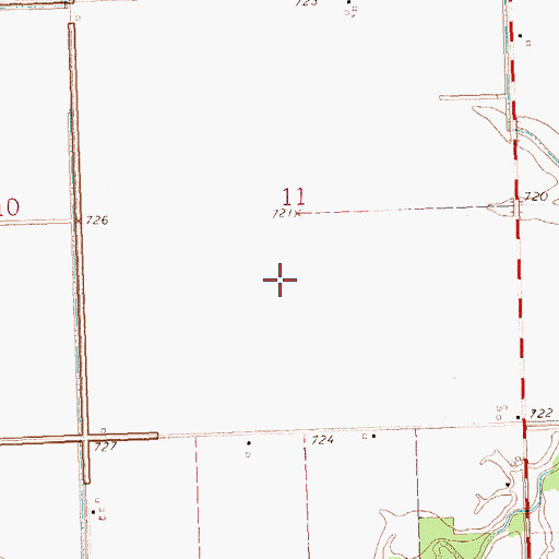 Topographic Map of Deer Run Farm, OH