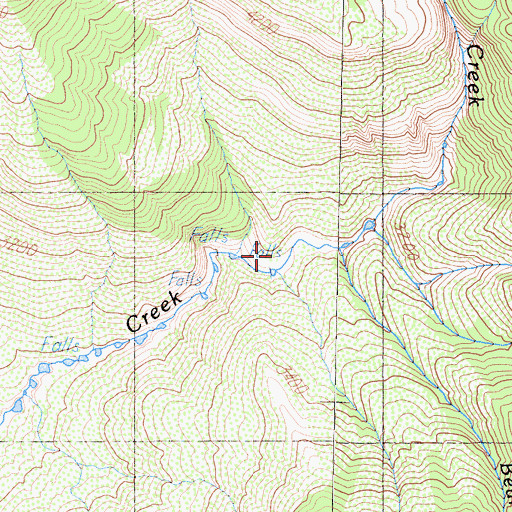 Topographic Map of Bear Wallow Creek, CA