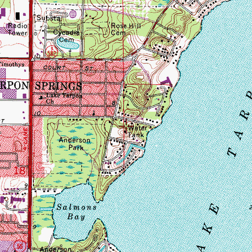 Topographic Map of Highland Nature Park, FL