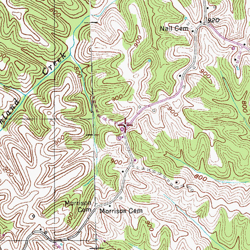 Topographic Map of Henderson School (historical), KY