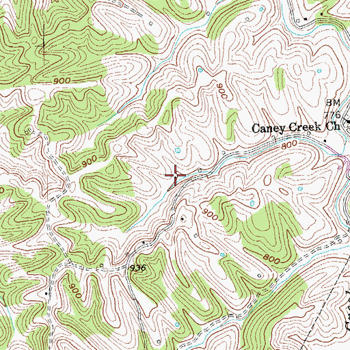 Topographic Map of Holiness Church (historical), KY