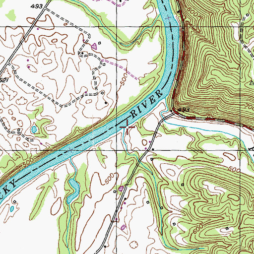 Topographic Map of Jones Landing (historical), KY