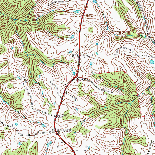 Topographic Map of Little Hope Baptist Church (historical), KY