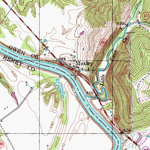 Topographic Map of Marions Landing (historical), KY