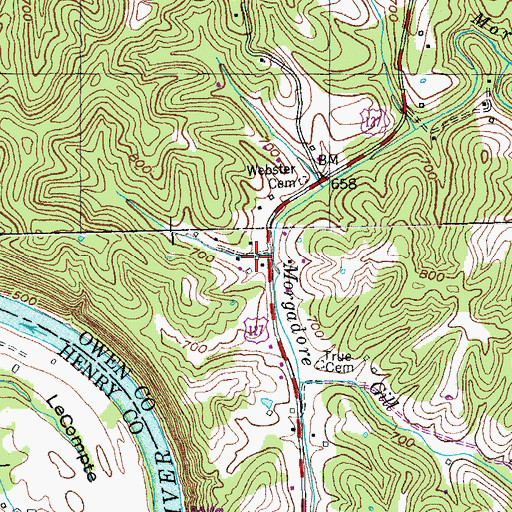 Topographic Map of Morgadore Post Office (historical), KY