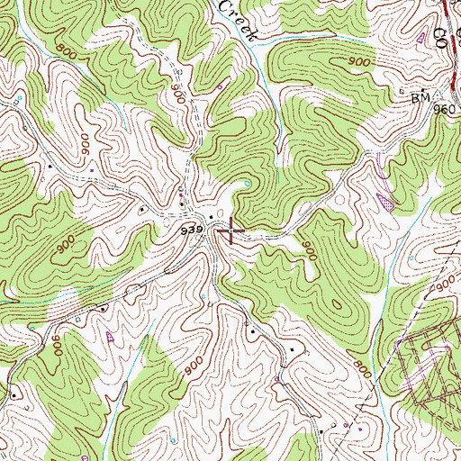 Topographic Map of Pleasant Grove Baptist Church (historical), KY
