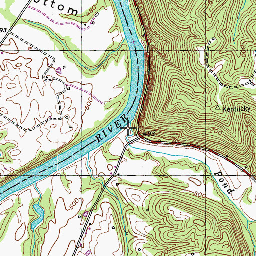 Topographic Map of Proverb Post Office (historical), KY