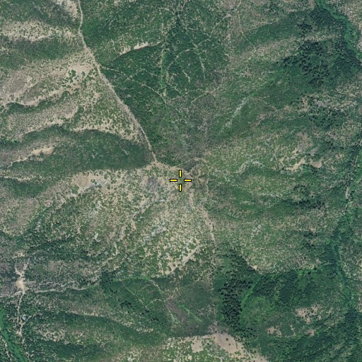 Aerial/Satellite Image of Bearcat Mountain, CA