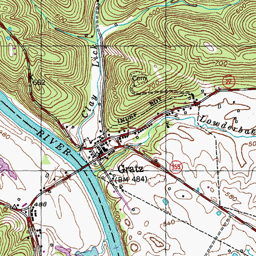 Topographic Map of School Number Twenty-Three (historical), KY