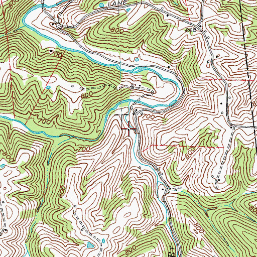 Topographic Map of Slab Lick School (historical), KY