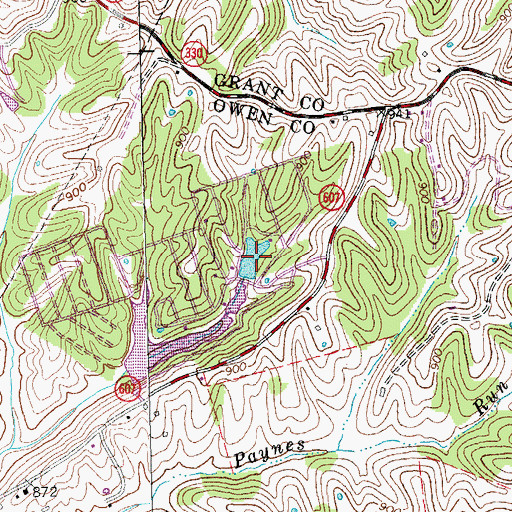 Topographic Map of Wild Deer Lake, KY