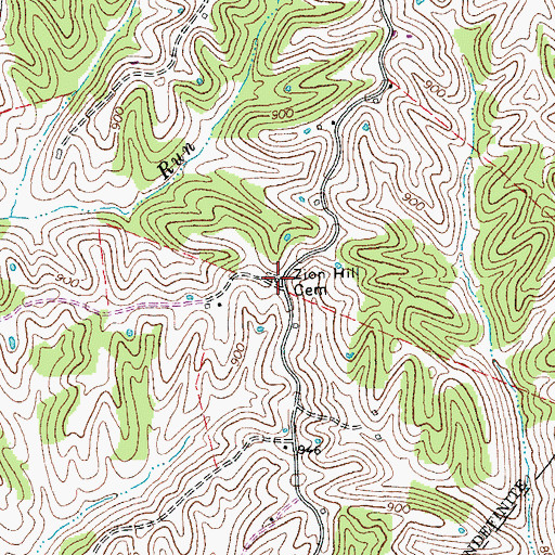 Topographic Map of Zion Hill Church (historical), KY