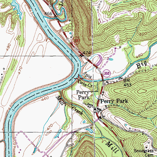 Topographic Map of Balls Landing (historical), KY