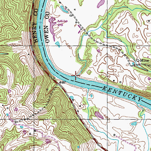 Topographic Map of Bibbs Creek, KY