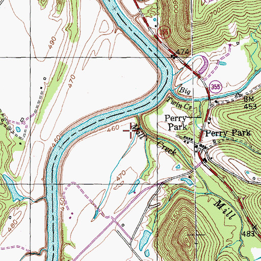 Topographic Map of Cleveland (historical), KY