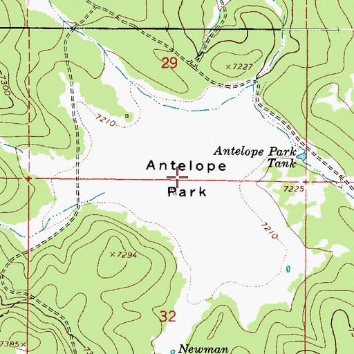 Topographic Map of Antelope Park, AZ