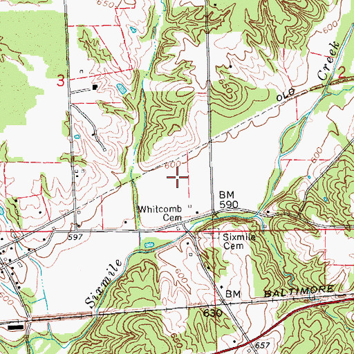 Topographic Map of Hayden Quarry, IN