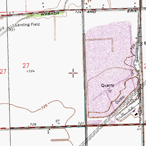 Topographic Map of Paulding Quarry, OH