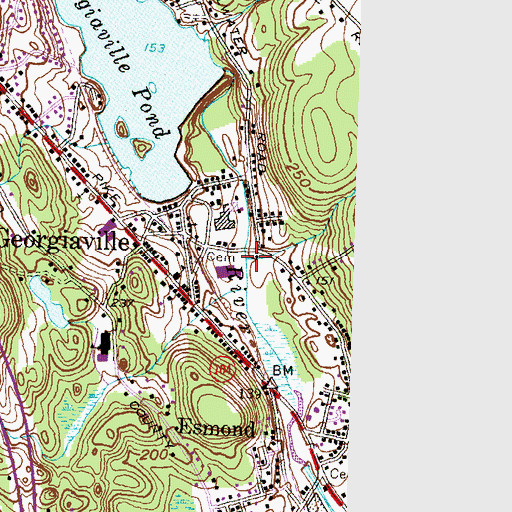 Topographic Map of Whipple Brook, RI