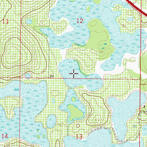 Topographic Map of Lake Jewel, FL