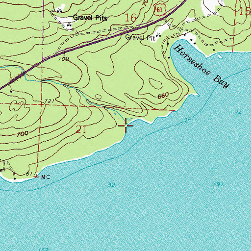 Topographic Map of Otis Creek, MN