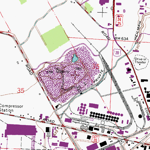 Topographic Map of Maumee Quarry, OH