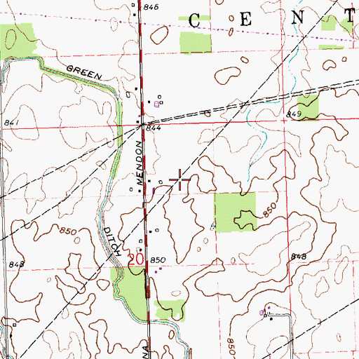Topographic Map of Van Tilburg Farms, OH