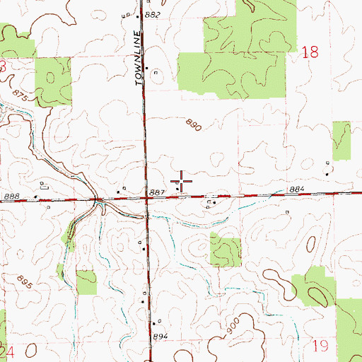 Topographic Map of Chesser Dairy, OH