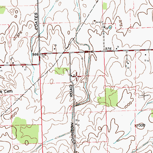 Topographic Map of Buschur Dairy Farms, OH
