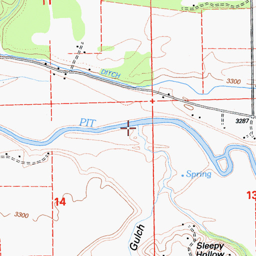 Topographic Map of Beaver Creek, CA
