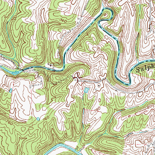 Topographic Map of Antioch Post Office (historical), KY