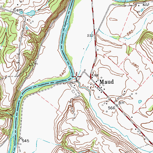Topographic Map of Beech Fork Post Office (historical), KY