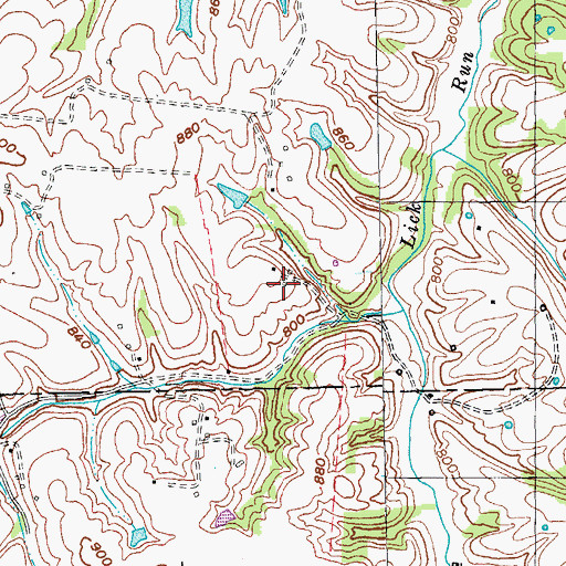 Topographic Map of Sugar Grove, KY