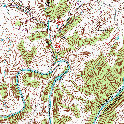 Topographic Map of Tunnel Mill Covered Bridge (historical), KY