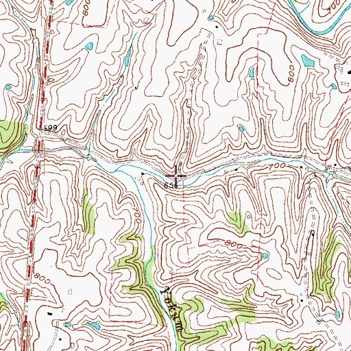 Topographic Map of Beechland Post Office (historical), KY
