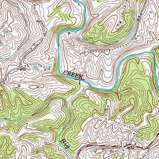 Topographic Map of Big Rock Run, KY